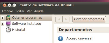 Historial Centro de Software Ubuntu