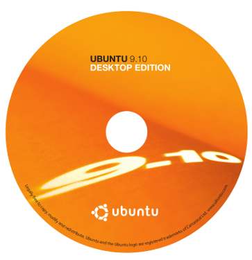Ubuntu 9.10 Etiqueta CD