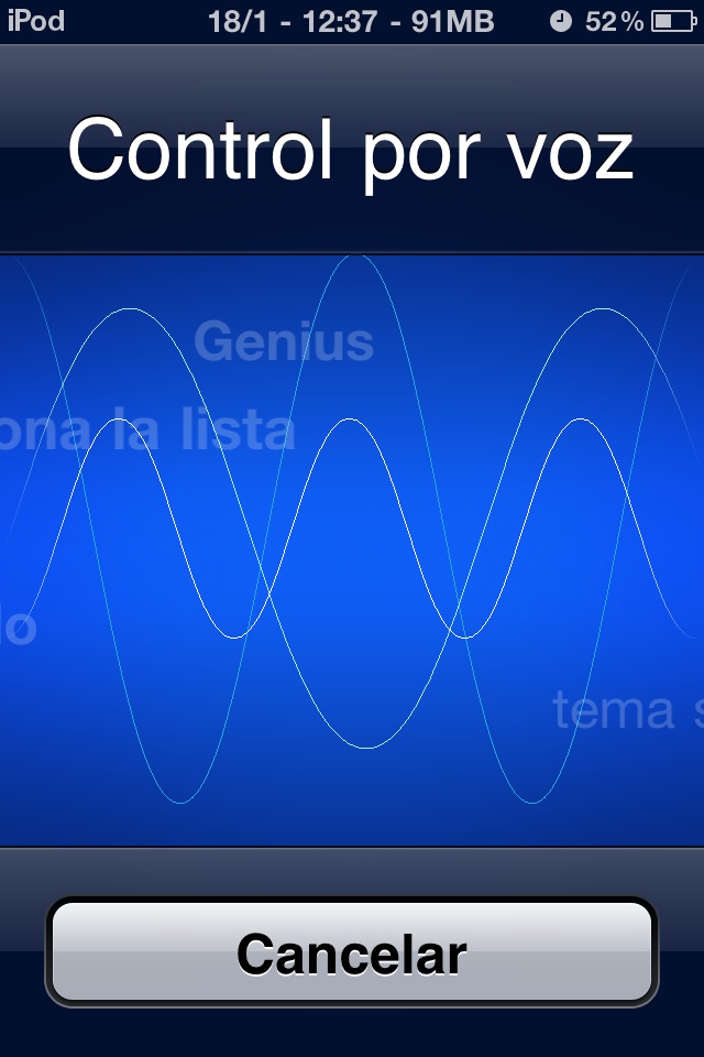 control por voz iphone
