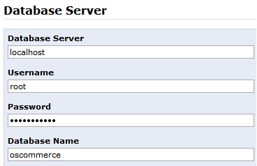 Configurar osCommerce