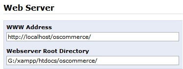 Configurar osCommerce