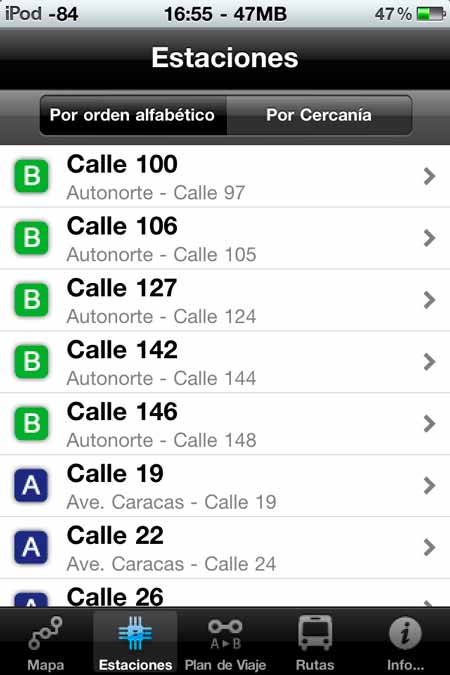 Estaciones Transmilenio