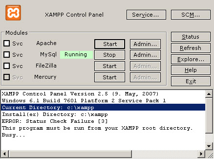 XAMMP Problem