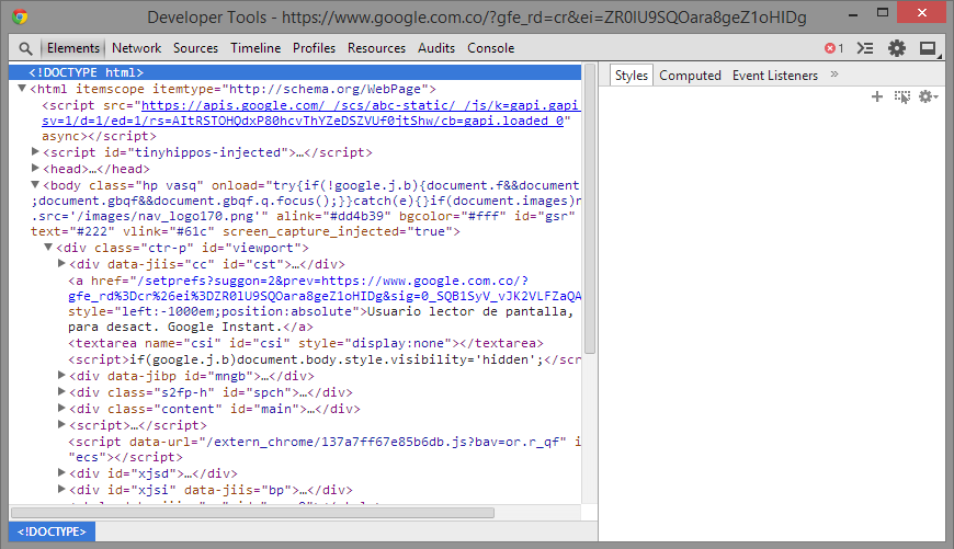 developer tools chrome