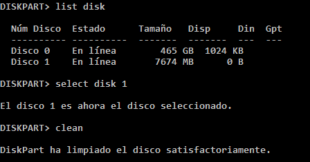 Select Disk Clean