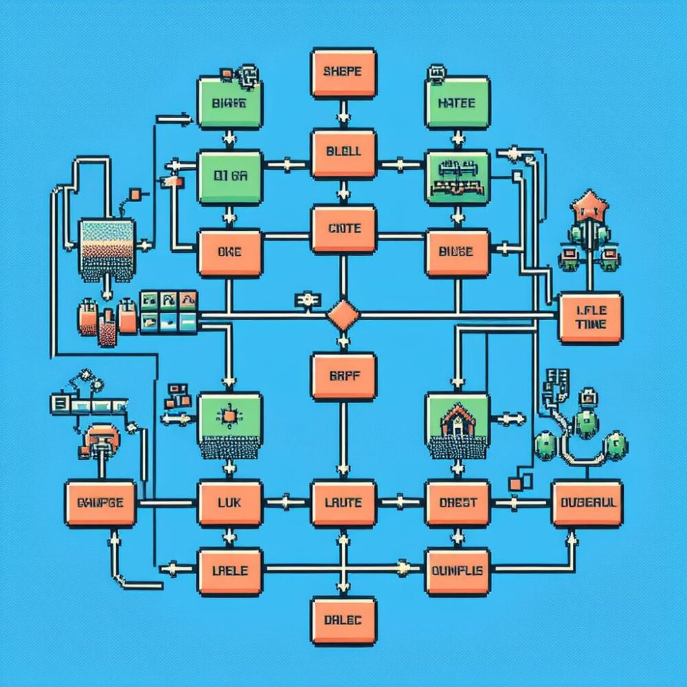 Diagrama de flujo con AI - 8Bit Art